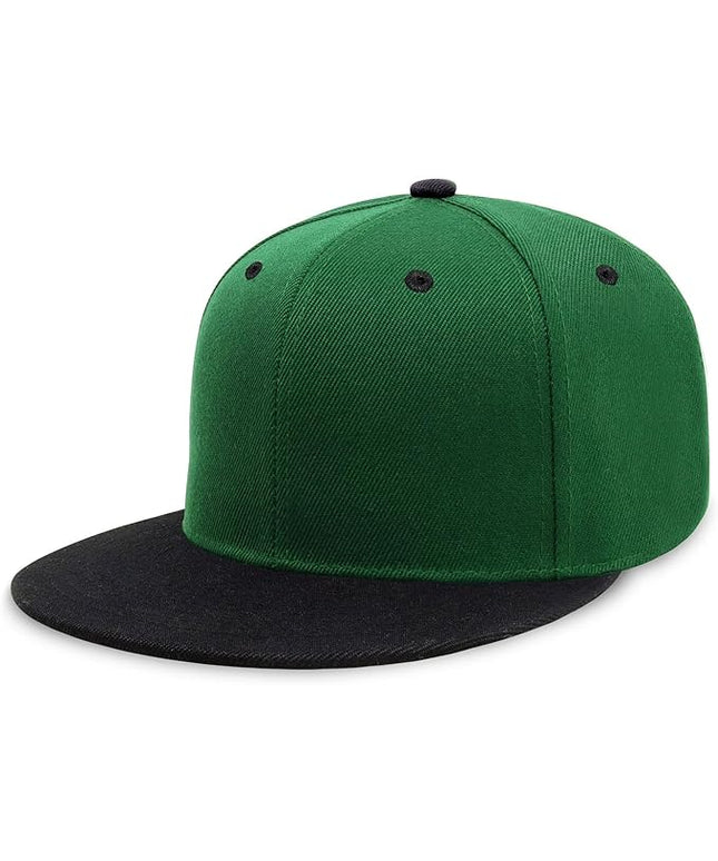 CHOK.LIDS Flat Bill Visor Classic Snapback Hat Blank Adjustable Brim High Top End Trendy Color Style Plain Tone Baseball Cap