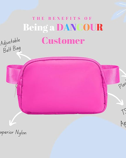 Women's Fanny Pack – Crossbody Belt Bag, Pink Waist Bag, Hot Pink Crossbody Purse, Fanny Packs for Women, Versatile Belt Bag for Everyday Use