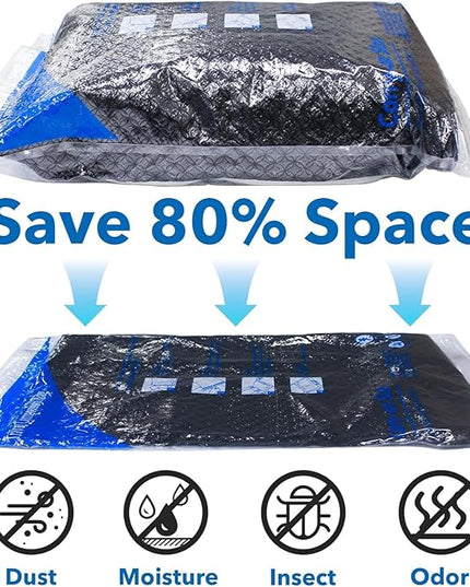32 Pack Vacuum Storage Bags, Space Saver Vacuum Storage Bags, Vacuum Seal Bags for Clothing, Clothes, Bedding,Comforters and Blankets