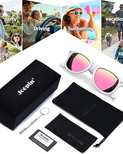 Joopin Square Sunglasses Polarized UV Protection Trendy Designer Sun Glasses Men Women
