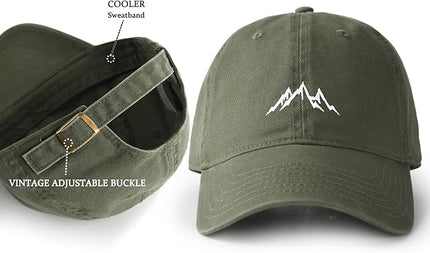FURTALK Baseball Cap Men Mountain Embroidery Dad Hat Unstructured Soft Vintage Washed Cotton Outdoor Hats for Men