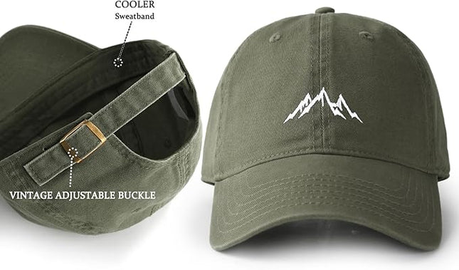 FURTALK Baseball Cap Men Mountain Embroidery Dad Hat Unstructured Soft Vintage Washed Cotton Outdoor Hats for Men