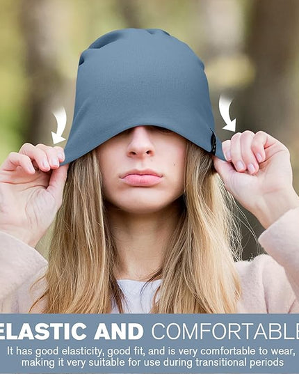 Slouchy Beanie for Women Men Soft Cotton Chemo Hats Double-Layer Warm Beanie Cap for Daily Wear & Transitional Seasons