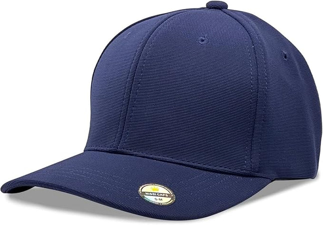 [2 Pack] Hybrid Stretch-Fitted Trucker Cap, Baseball Cap with Air Mesh