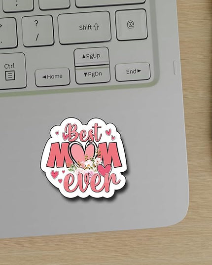 (3Pcs) Best Mom Ever Sticker, Mom Decorate Books Laptop Phone Water Bottles Kindles Stickers Tumbler Sticker Waterproof Vinyl Decorate Sticker 3" Inch