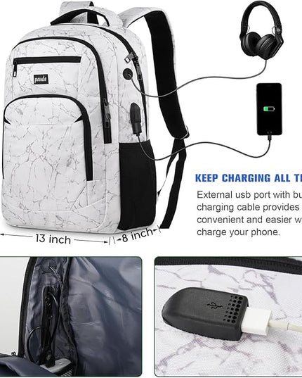 Paude Backpack for Men,College Backpack High School Bookbag for Teen Boys Laptop Bookbag with USB Port