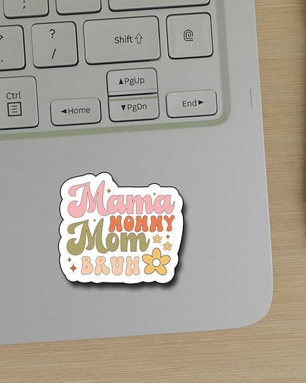 (3Pcs) Mama Mommy Mom Bruh Sticker, Mom Bruh Decorate Books Laptop Phone, Water Bottles Kindles Stickers, Tumbler Sticker Waterproof Vinyl Decorate Sticker 3" Inch