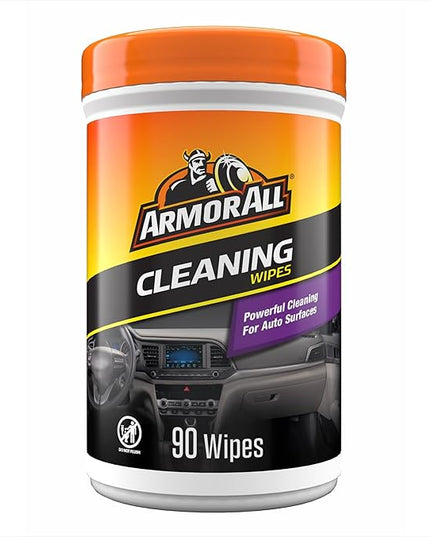 Armor All Car Cleaning Wipes, Wipes for Car Interior and Car Exterior, 90 Wipes Each