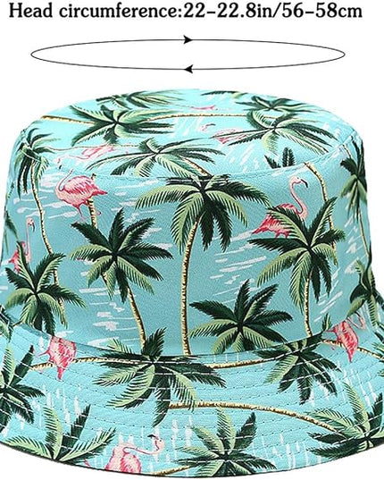Malaxlx Unisex Bucket Hat Beach Sun Hat Aesthetic Fishing Hat for Men Women Teens, Reversible Double-Side-Wear