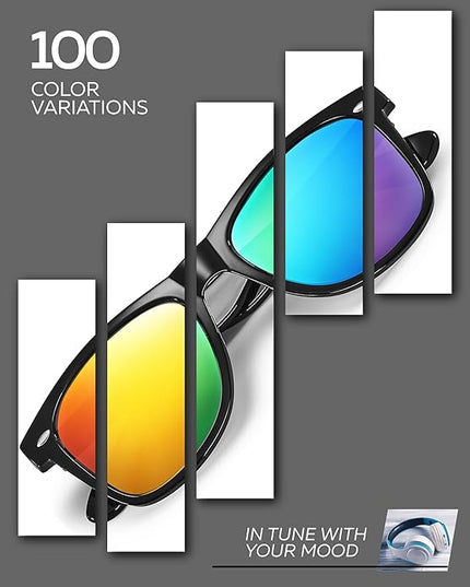 Retro Rewind Polarized Sunglasses for Men and Women - UV Protection Classic Sun Glasses