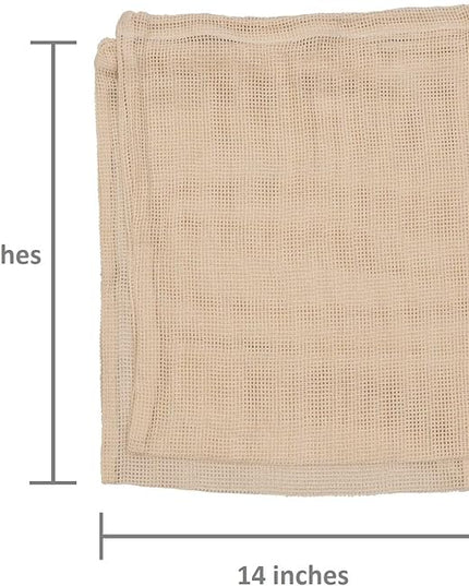 Reusable Onion Storage Bags - Organic Cotton Mesh Onion Bags with Drawstring - Washable Onion Holder Storage - Net Onion Keeper Sacks - Perfect Potato Storage Bags - Root Vegetable Sacks (3 X-Large)