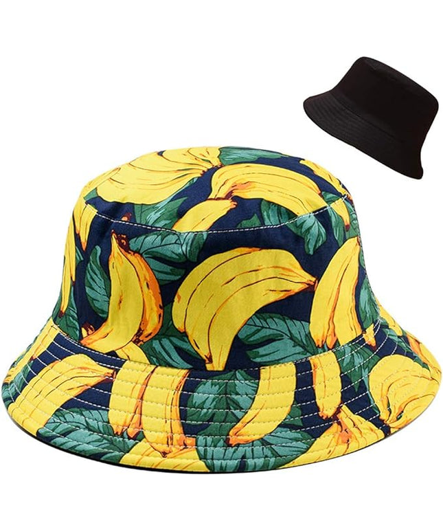 XYIYI Cute Bucket Hat Beach Fisherman Hats for Women, Reversible Double-Side-Wear