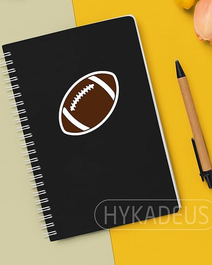 (3Pcs) Football Stickers Waterproof Vinyl Football Ball Decals for Water Bottle, Tumbler, Laptop, Phone Case, Poster Board, Scrapbooking, Team Players, Coach, 3" x 2.5"