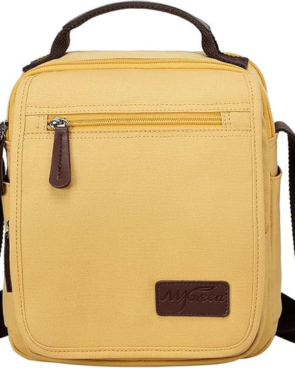 mygreen Small Canvas Crossbody Shoulder Bag Messenger Bag Work Bag