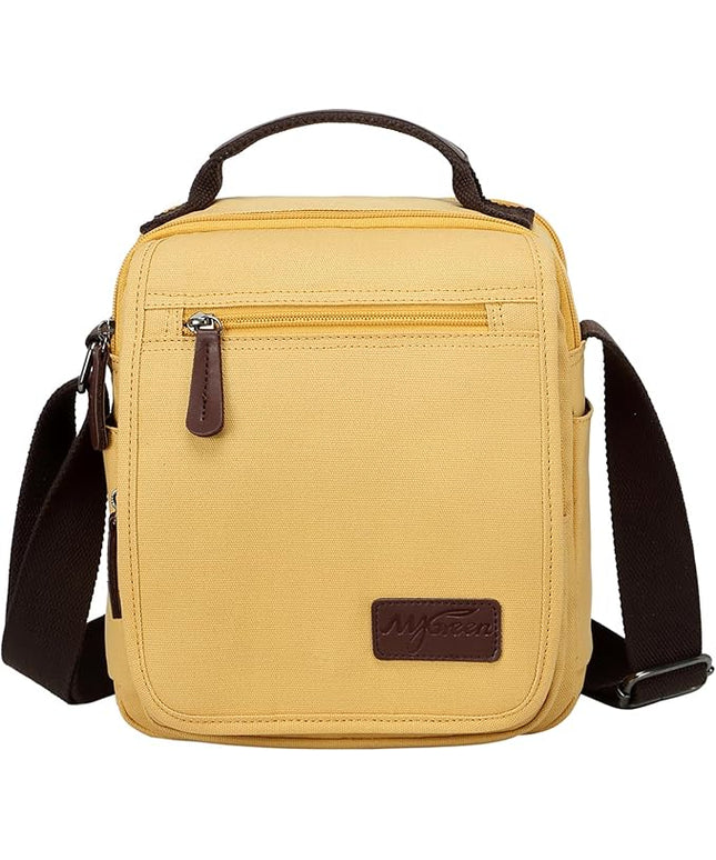 mygreen Small Canvas Crossbody Shoulder Bag Messenger Bag Work Bag