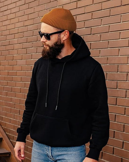 ROYBENS 4 Pack Wool Fisherman Beanies for Men, Knit Short Watch Cap Winter Warm Hats