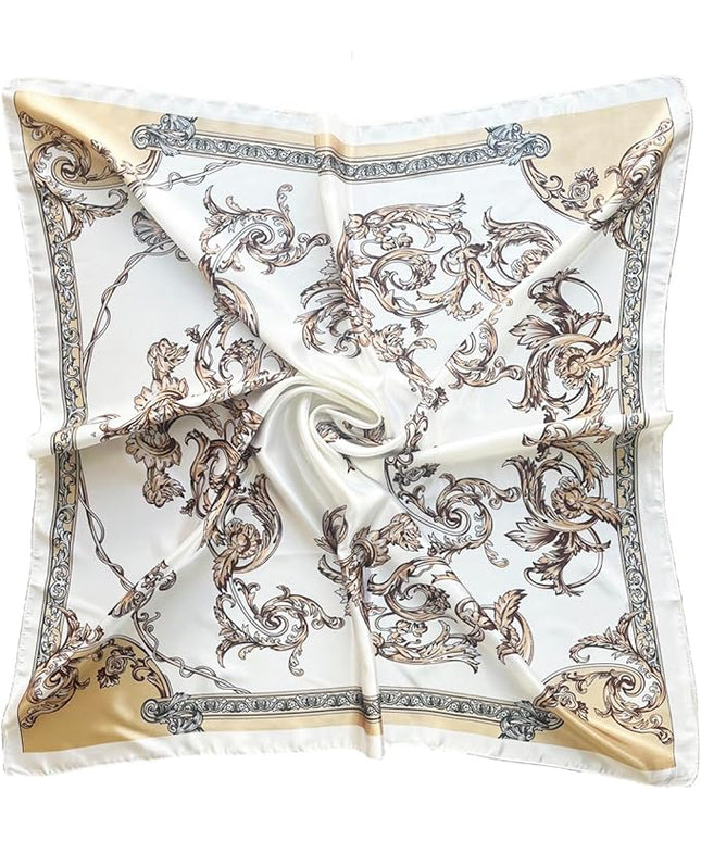 Julunar Silk Like Head Scarf for Women - Satin Large Hair Scarves - 35" Square Silk Hair Wrap for Sleeping with Gift Packed