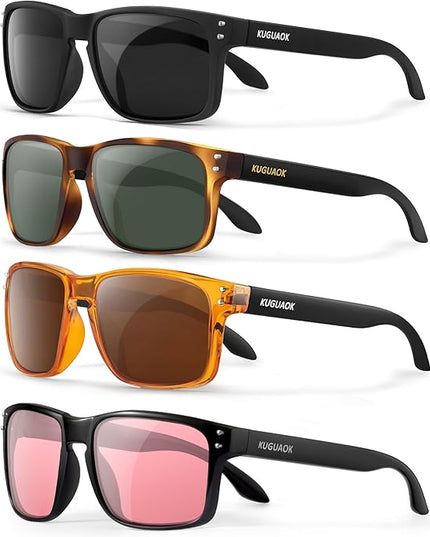 KUGUAOK Polarized Square Sunglasses For Men and Women Matte Finish Sun Glasses UV Protection Glasses