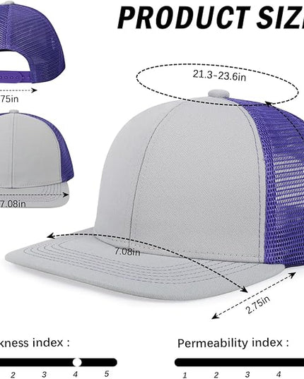NTLWKR Trucker Hat Mesh Baseball Cap,Adjustable Snapback Outdoor Sports Caps for Men and Women,Breathable Dad Hats