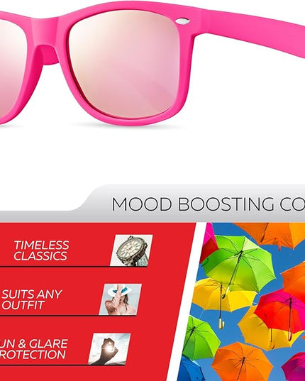 Retro Rewind Polarized Sunglasses for Men and Women - UV Protection Classic Sun Glasses