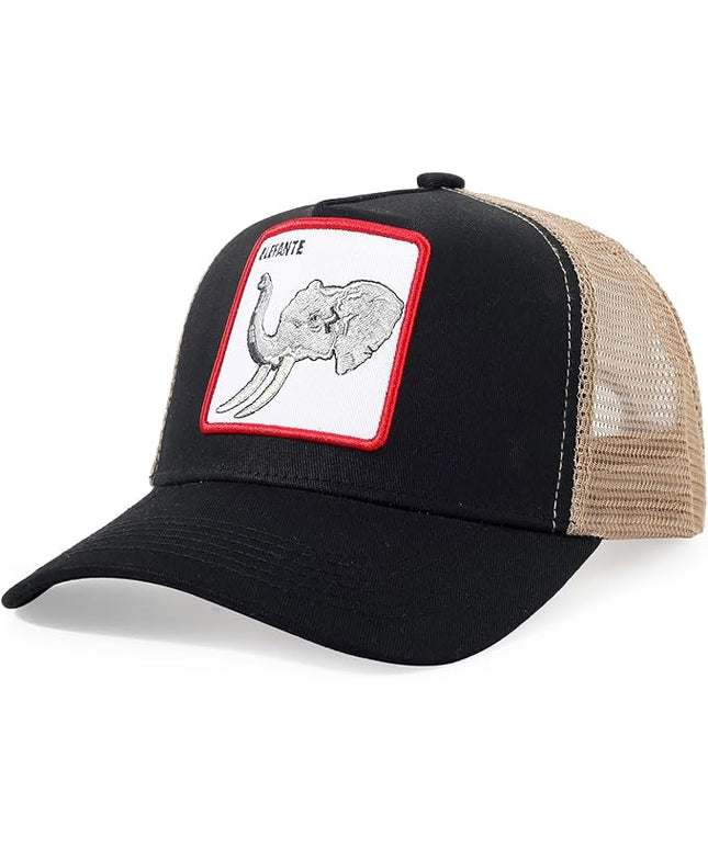 Classic Unisex Various Animal Series Embroidery Farm Adjustable Mesh Snapback Trucker Hat