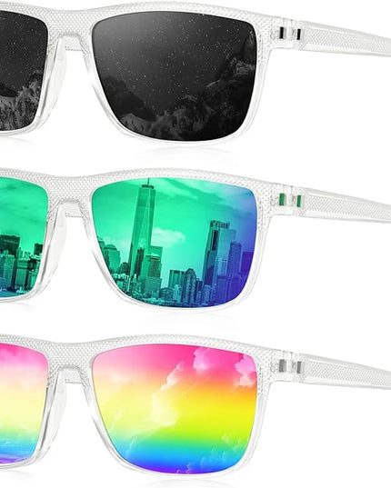 KALIYADI Polarized Sunglasses for Men, Lightweight Sun Glasses with UV Protection for Driving Fishing Golf
