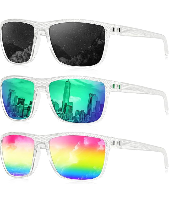 KALIYADI Polarized Sunglasses for Men, Lightweight Sun Glasses with UV Protection for Driving Fishing Golf