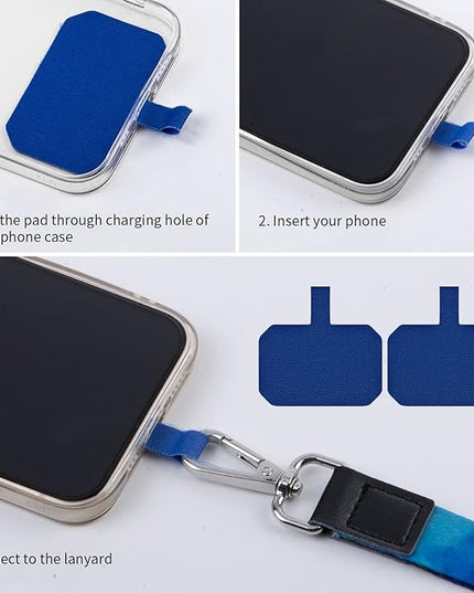 Phone Lanyards, Wrist Lanyards for Keys, Adjustable Shoulder Neck Strap,Universal Crossbody Cell Phone Lanyard for ID Badges,Card Holder, Car Key, and Most Smartphones (Blue Marble)