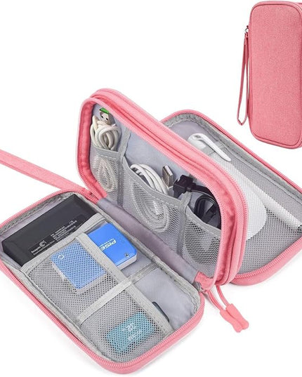 Electronic Organizer Travel USB Cable Accessories Bag/Case,Waterproof for Power Bank,Charging Cords,Chargers,Mouse,Earphones Flash Driver