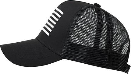 IIN American Flag Mesh Baseball Cap, Patriotic Trucker Hat for Men Women, Quick-Dry Breathable Design, Adjustable Snapback