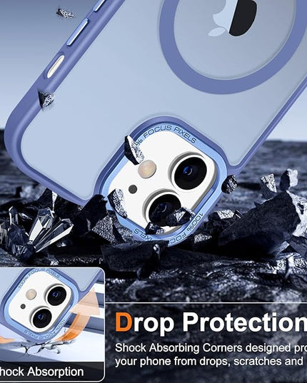 Hython Case for iPhone 11 Case Magnetic Translucent Matte Phone Cases 6.1" [Compatible with MagSafe] Thin Slim Fit Shockproof Bumper Hard Protective Cover for Women Men Girls, Light Blue