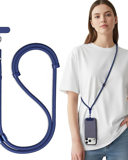 SURDOCA 3-In-1 Phone Lanyard for Crossbody, Neck & Wrist, Adjustable Anti Theft Phone Strap with Tether Tab & Loop Strap - Universal for Most Smartphones, Camera, Key - Travel Essentials