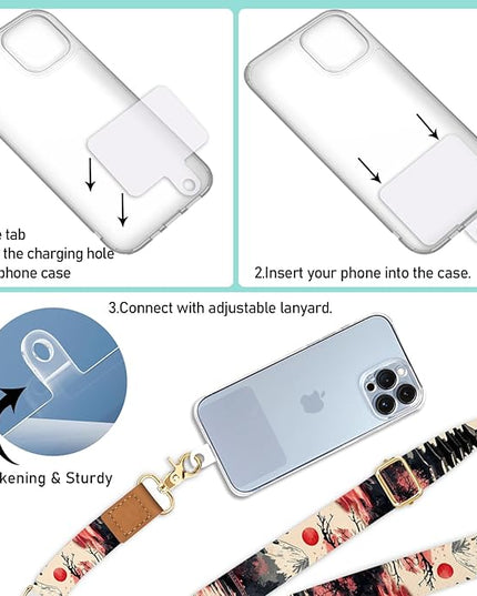 Phone Lanyard Crossbody Strap, Mountain Sunrise Cell Phone Lanyards for Around the Neck Wristlet Shoulder, Wrist Strap for Keys Adjustable Accessories Travel Essentials