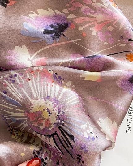 MINIDORA Satin Scarves for Women 27.5 × 27.5 inches Medium Square Elegant Silk Feeling Head Scarf