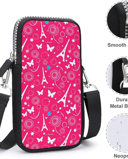 Unisex Small Crossbody Bags, Women Men Portable Adjustable Crossbody Phone Wallet Pouch