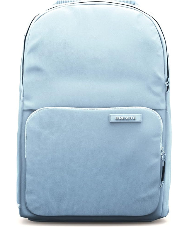 BREVITE The Backpack- Casual daypack backpacks for every function. Compact but spacious 18L aesthetic traveling backpack with laptop compartment. (Misty Blue)