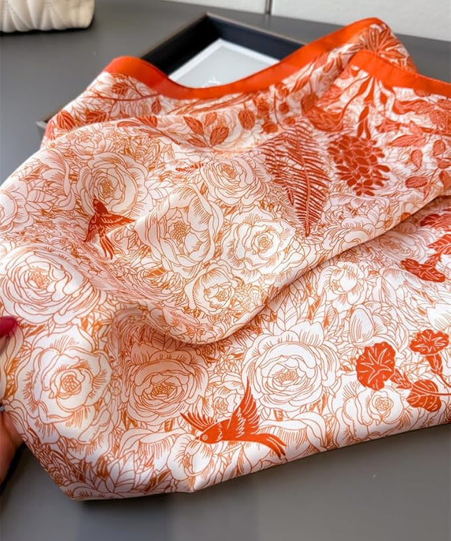 MINIDORA Satin Scarves for Women 27.5 × 27.5 inches Medium Square Elegant Silk Feeling Head Scarf