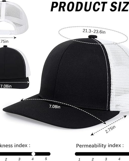 NTLWKR Trucker Hat Mesh Baseball Cap,Adjustable Snapback Outdoor Sports Caps for Men and Women,Breathable Dad Hats