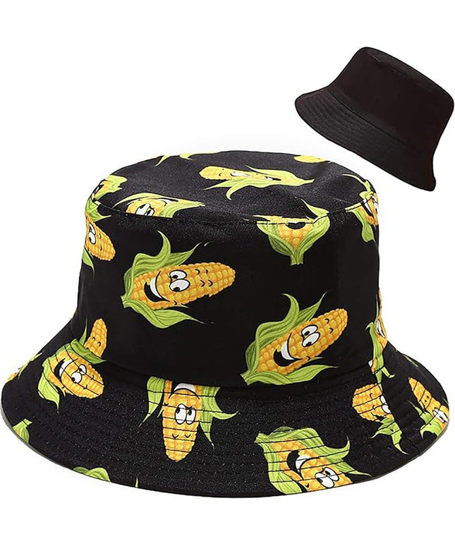 XYIYI Cute Bucket Hat Beach Fisherman Hats for Women, Reversible Double-Side-Wear
