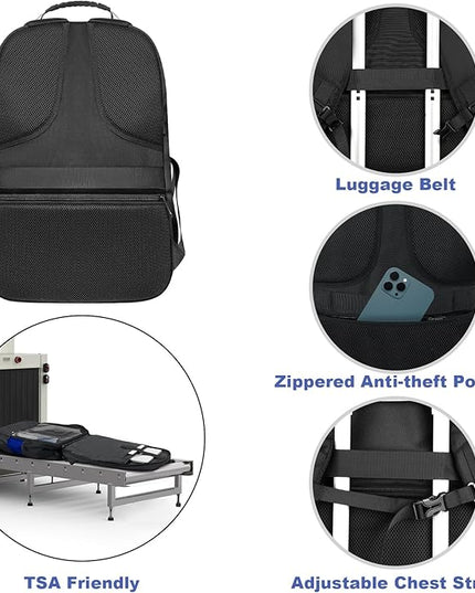 Z-MGKISS Extra Large Backpack, Travel Laptop Bag for Men, Anti-Theft College Backpack with USB Port, TSA-Approved 17.3 Inch, Heavy Duty Business Weekender Bag, Blue