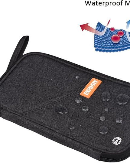 defway Passport Holder Travel Wallet - Family Passport Holder of 4, RFID Blocking Passport Wallet for Men Women, Travel Essentials for Flying, BLACK