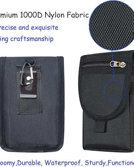 Belt Tool Pouch,Tactical Utility Pouch, Heavy-Duty Nylon EDC Multitool Organizer,Cell Phone Holder, Multi-Pockets Tool Holster Sheath Bag for Electricians Handymen Work Maintenance Dailylife Hiking