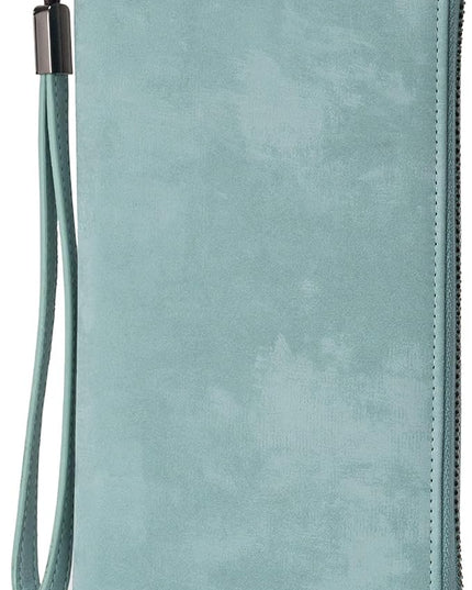 Bveyzi Women RFID Blocking Wallet Leather Zip Around Phone Clutch Large Capacity Ladies Travel Purse Wristlet | RFID Blocking, Zip Around, Large Capacity