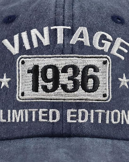 Vintage 1944 1943 1942 1941 1940 1939 1938 1937 1936 1935 Limited Edition Adjustable Embroidered Baseball Cap