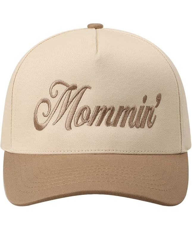 MIRMARU Two-Tone Vintage Canvas Trucker Hats for Men & Women, Adjustable Size Baseball Caps with Trendy Embroidered Design