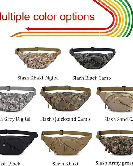 DAITET Crossbody Fanny Pack for Men&Women,Large Waist Bag & Hip Bum Bag with Adjustable Strap for Outdoors Workout Traveling Casual Running Hiking Cycling