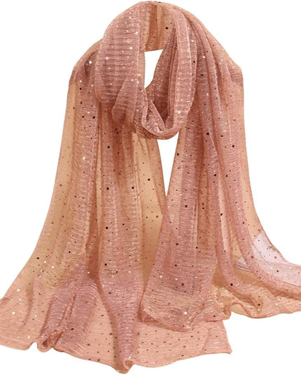 Floerns Women's Sequin Bandana Square Scarf Silk Scarves Mesh Shawl and Wrap for Evening Dresses