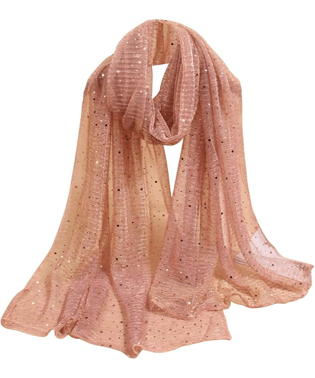 Floerns Women's Sequin Bandana Square Scarf Silk Scarves Mesh Shawl and Wrap for Evening Dresses