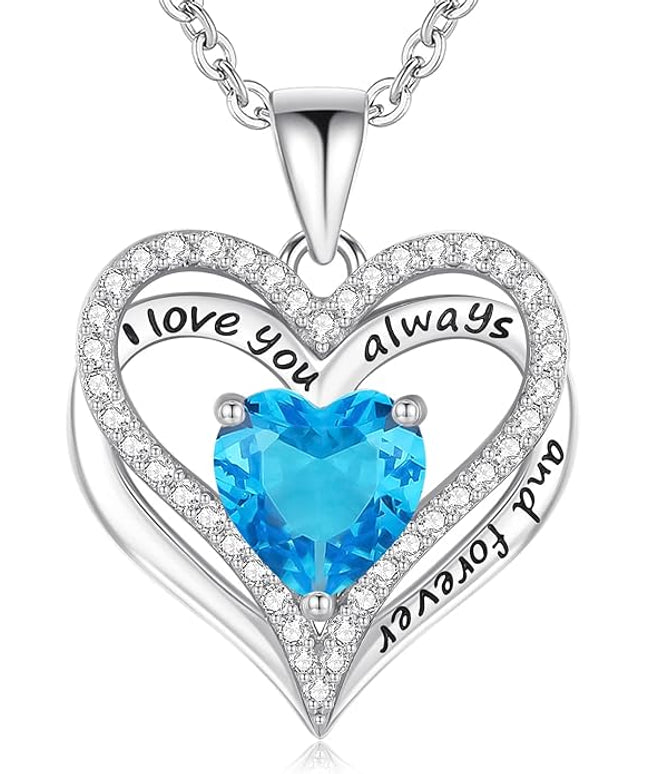 S925 Sterling Silver Necklace for Women, Wife Jewelry Rose Gold, Mom Birthday Valentines Mothers Day Gifts, Girlfriend Necklaces, Daughter Heart Jewel, Anniversary for Her