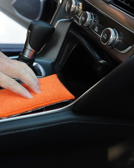 SPTA Car Interior Scrubbing Sponge, 8Pcs Scrub Ninja, Microfiber Car Wax Applicator, Car Wash Sponges for Car, Boat, Wood, Marble and Motorcycle, 6in x 3.3in x 0.8in